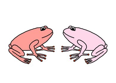 Rose and Pink Frogs