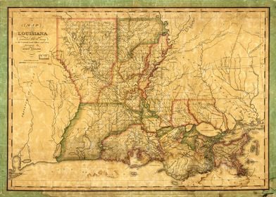 Louisiana Map 1820