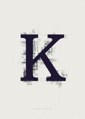 Imprint Letter K