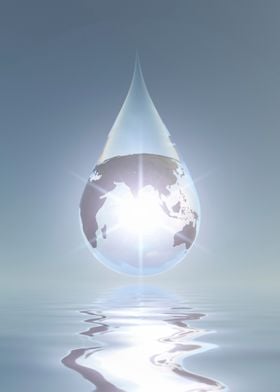 World in drop of water