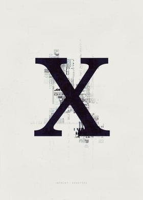 Imprint Letter X