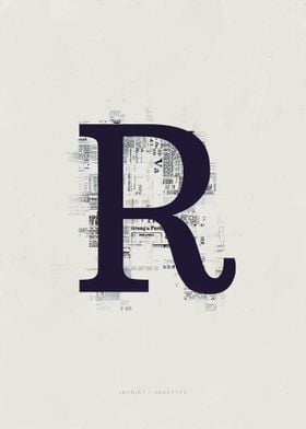 Imprint Letter R
