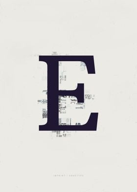 Imprint Letter E
