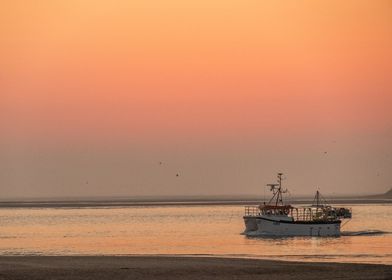 Wells Fishing Boat Sunrise