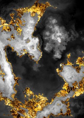 Gilded Grayscale Nebula