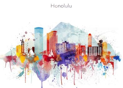 Honolulu Hawaii Skyline 