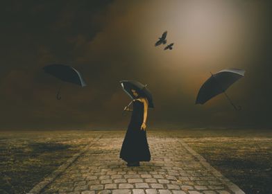 Gothic Umbrella Girl