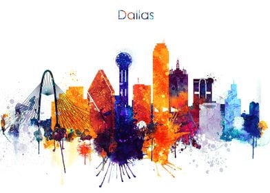 Dallas City Skyline