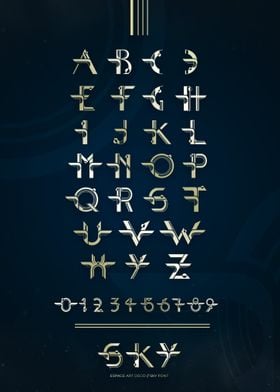 Space Art Deco font