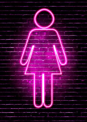 Neon Womens Toilet sign