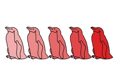 Five Red Penguins