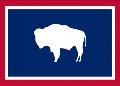 Wyoming Flag Without Seal