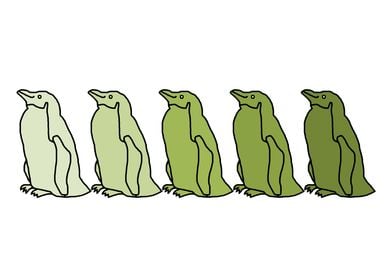 Five Green Penguins