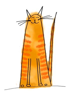 Tall Smug Tabby Cat