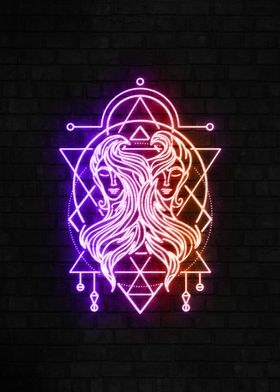 Gemini neon sign