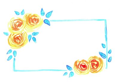 Watercolor floral banner 