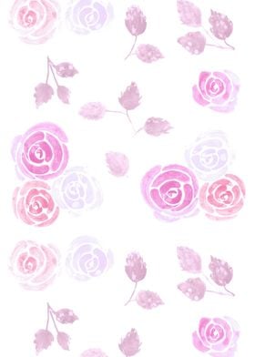 watercolor roses floral