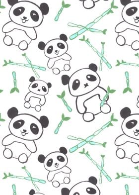 Watercolor pandas 