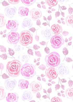 watercolor roses floral