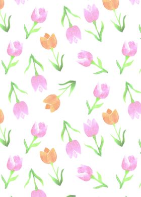 watercolor tulips