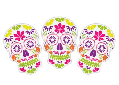 Day of dead floral skull