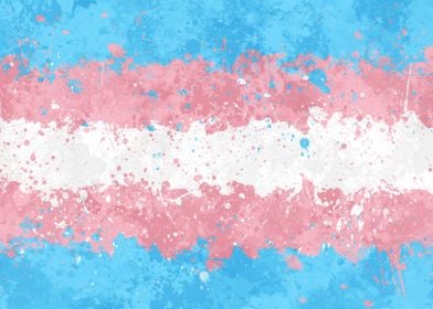 Trans Flag Grunge