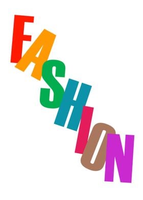 fashion in colorful letter