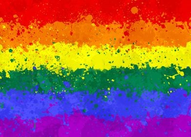 LGBT Pride Flag Grunge