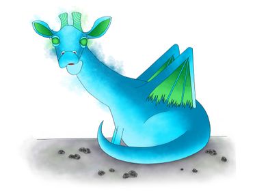 Sitting Blue Dragon