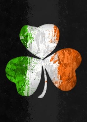 Irish Flag Clover Grunge
