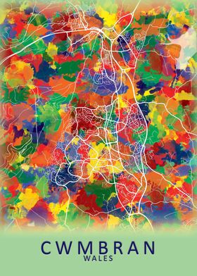 Cwmbran Wales City Map