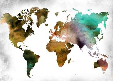 World Map Painting