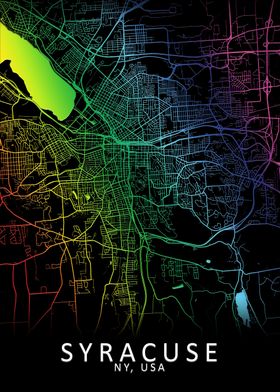 Syracuse NY USA City Map