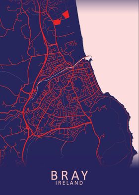 Bray Ireland City Map