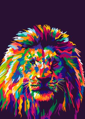 Lion colorful