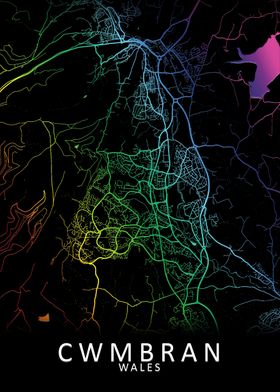 Cwmbran Wales City Map