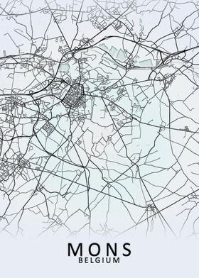 Mons Belgium City Map