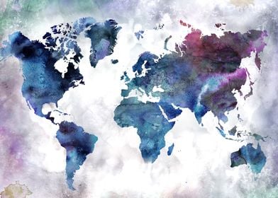 World Map Watercolor