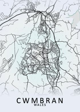 Cwmbran Wales City Map