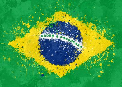 Brazil Flag Grunge