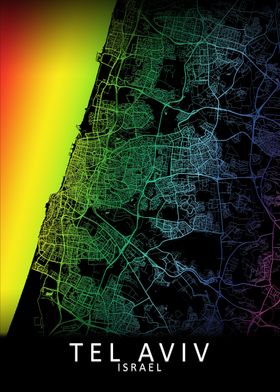 Tel Aviv Israel City Map