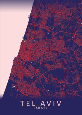 Tel Aviv Israel City Map