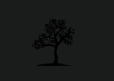 Tree Silhouette Black