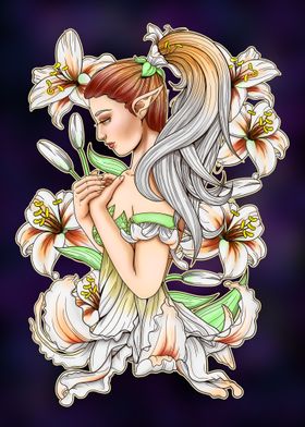White Lilium Fairy