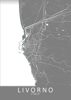 Livorno Italy City Map