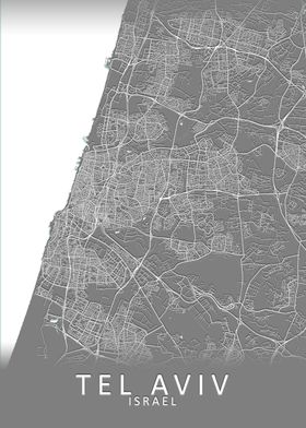 Tel Aviv Israel City Map