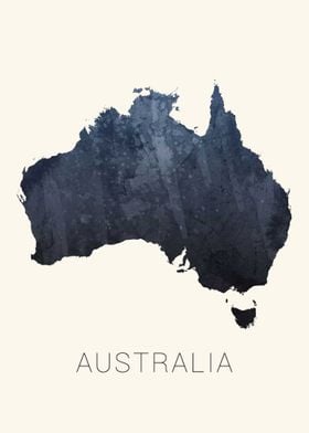 Watercolor Australia Map