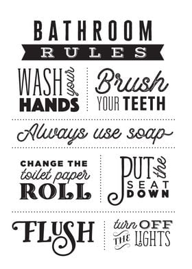 Bathroom Rules