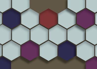 Colorful hexagons