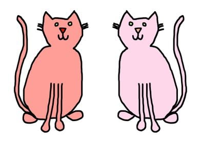 Rose and Pink Cats